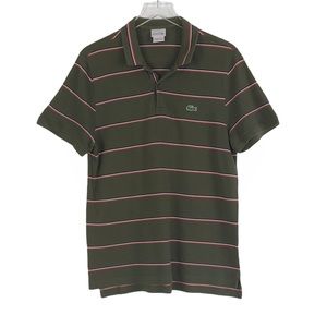 Lacoste Striped Polo Short Sleeve Shirt
